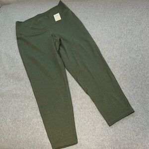 Jenni Womens Crossband Leggings Large Green Active Yoga Athletic Workout